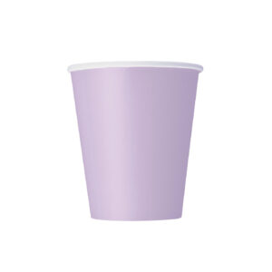 Vasos de papel lila