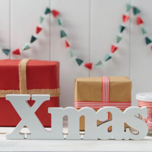Palabra Xmas de madera