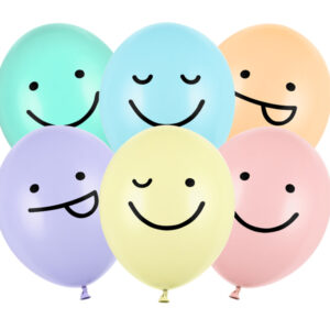 Set de globos caras pastel