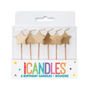 Velas estrellas doradas