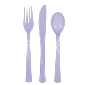 Set de cubiertos lilas (18)