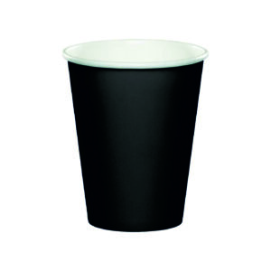 Vasos de papel negros